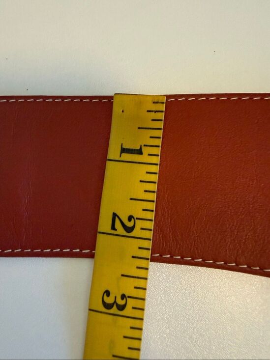 Vintage Varlet de Lagrange Leather Belt Statement Gold Metal Lion Head Sz S/M main image 7